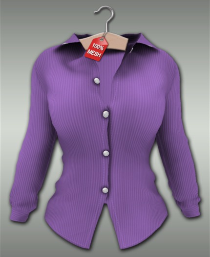 :VIRTISTRY: Pinstripe Blouse (Lavender)