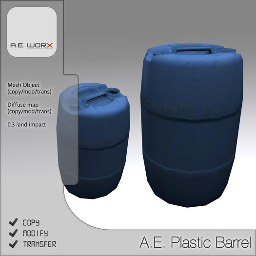 A.E. Mesh Plastic Barrel