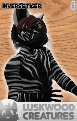 Luskwood Inverse Tiger Furry Avatar - Male