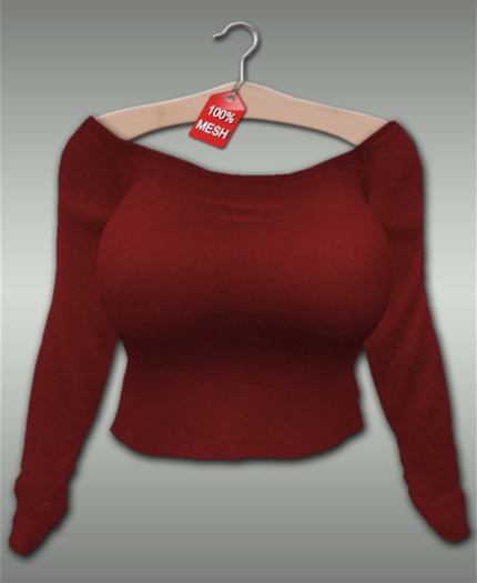:VIRTISTRY: Cropped Boatneck Sweater (Auburn)