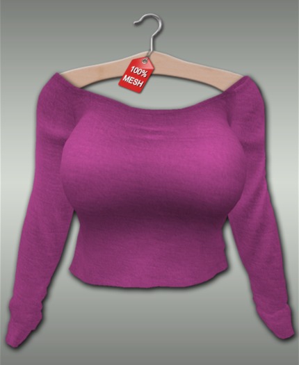 :VIRTISTRY: Cropped Boatneck Sweater (Rose)