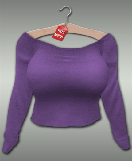 :VIRTISTRY: Cropped Boatneck Sweater (Lavender)