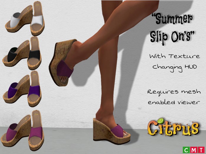 *Citrus* Summer Slip On - Snow/Night/Concord/Bubblegum
