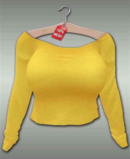 :VIRTISTRY: Cropped Boatneck Sweater (Vanilla)