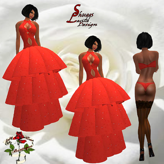 4 Glitter Dot  Red Gown ~SLD~