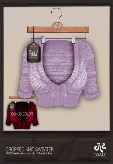 .:MALT:. MESH Cropped Knit - Lavender