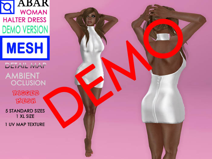 ABAR - CL015 WOMAN HALTER DRESS - DEMO