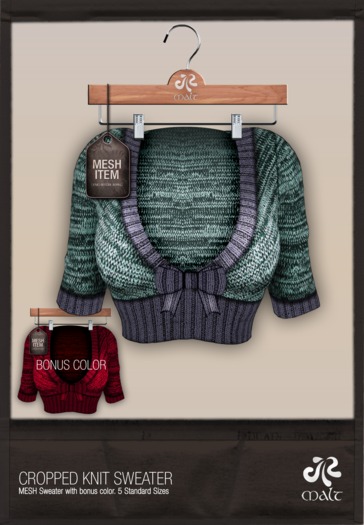 .:MALT:. MESH Cropped Knit - Seawash