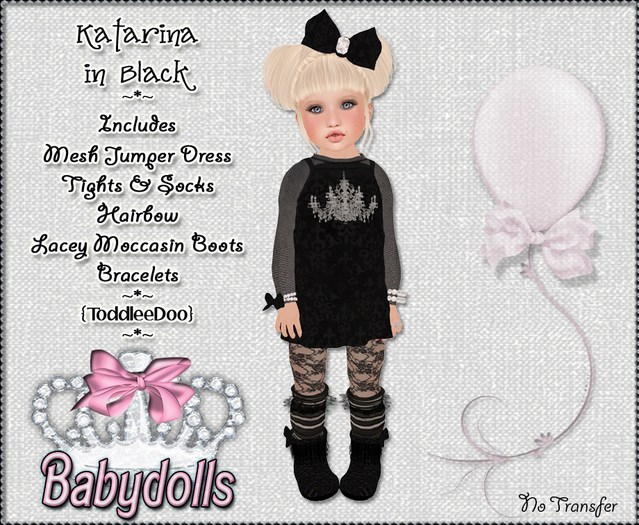 {BB} Katarina in black - Toddleedoo Outfit