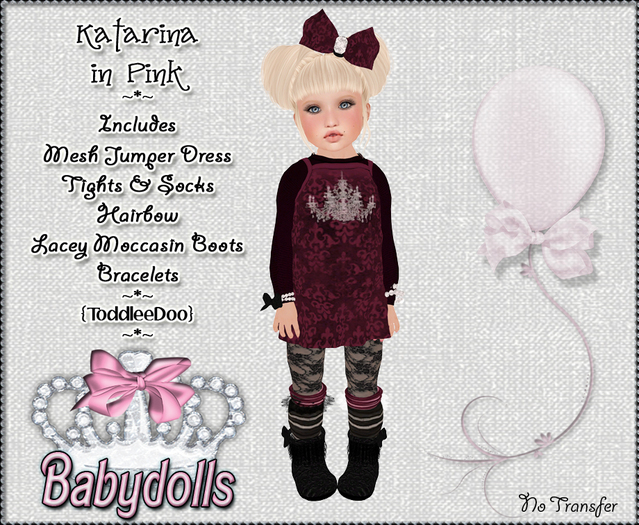 {BB} Katarina in pink - Toddleedoo Outfit