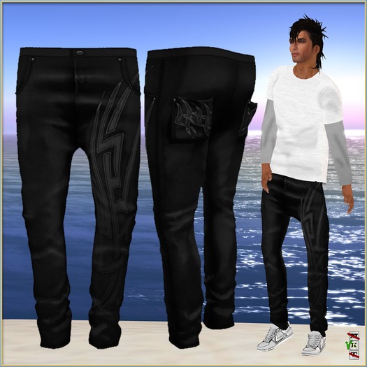 ::: EhR :::_ Mesh_ Men's Pants Black