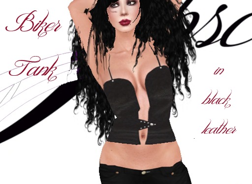 Biker Tank Black Leather 