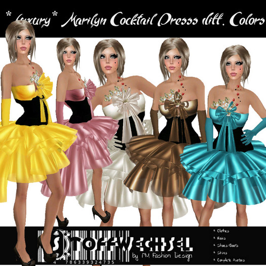 [Stoffwechsel] *Luxury* Cocktail Dress Marilyn orange