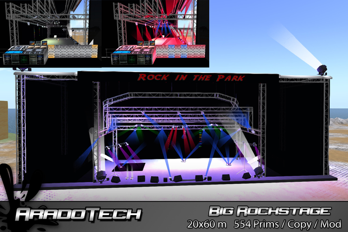 [AradoTech] Big Rockstage with controlable Lights