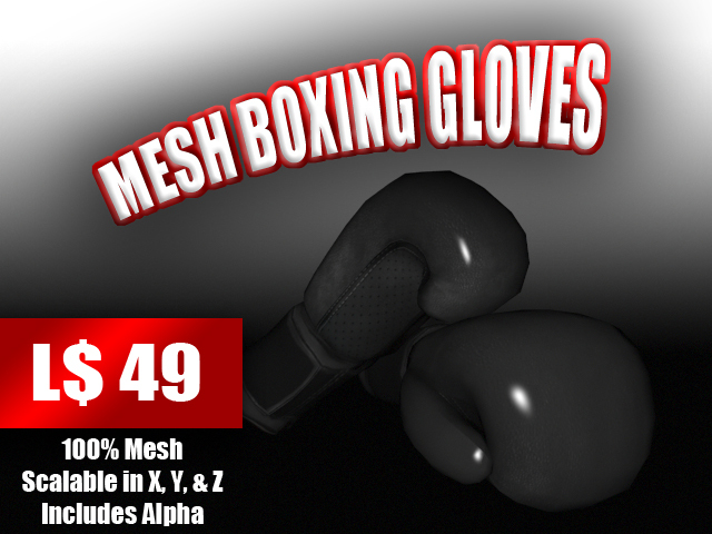 Black Mesh Boxing Gloves