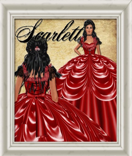 Shabby Chic Scarlett Vintage Dress Gown