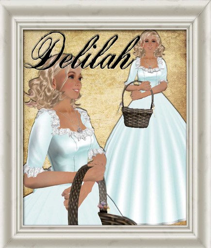 Shabby Chic Delilah Outfit with Basket  Vintage Dress