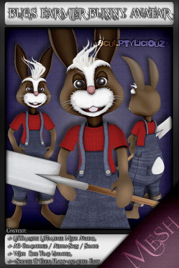 [Mesh Avatar] Bugs Farmer Bunny