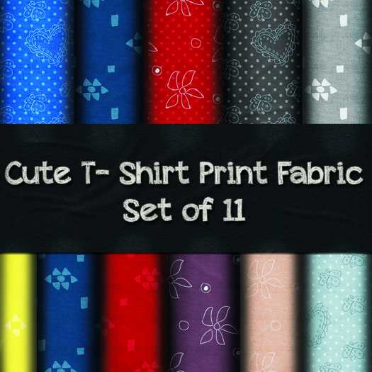 Cute Printed Shirt -Fabric Textures Set of 11