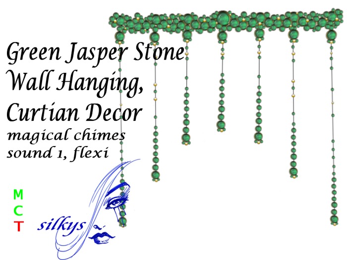 Green Jasper Stone~ Wall Hanging, Curtian Decor