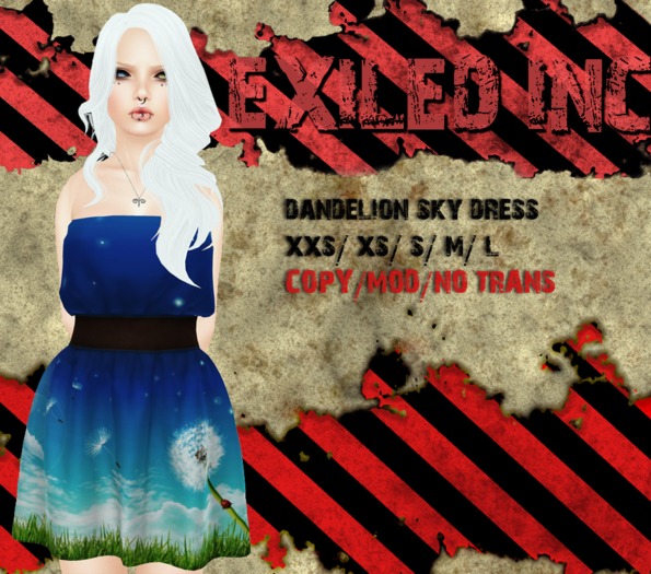 [Exiled Inc.] Dress dandelion sky Mesh