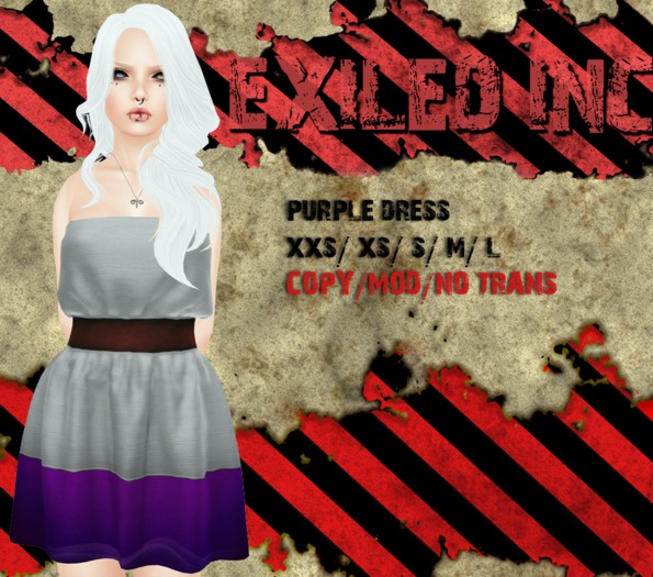 [Exiled Inc.] Dress purple Mesh