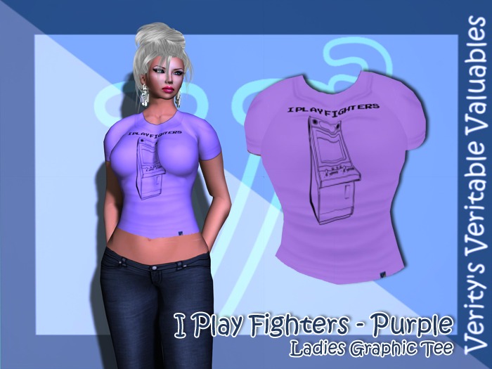 VVV - I Play Fighters Tee - Ladies Purple