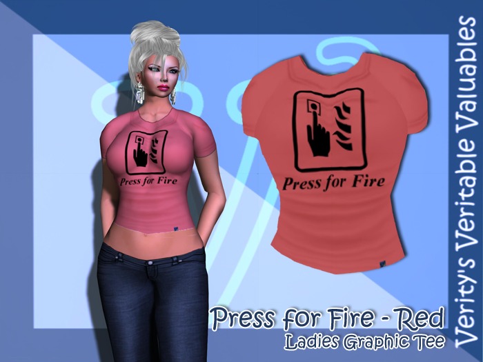 VVV - Press For Fire Tee - Ladies Red (WEAR TO UNPACK)