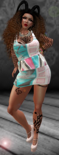 {ERA} Aztec Peplum Dress