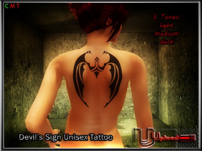 Upload[_]:: - Devil's Sign Unisex Tattoo