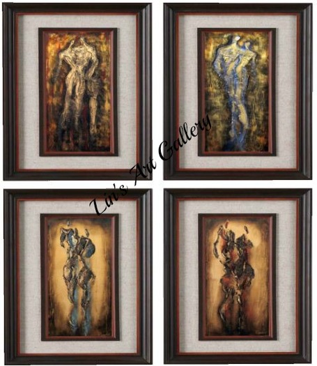 four framed contempary art