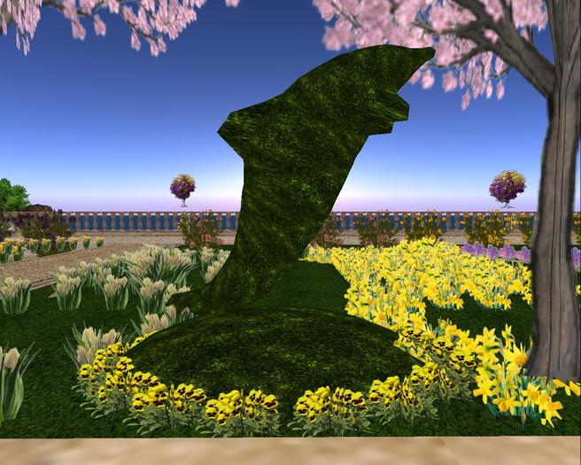Dolphin Topiary, 3 Prim set