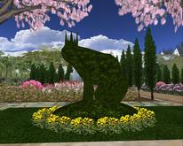 Frog Prince Topiary and Flower Ring,, 1 Prim