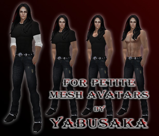 Dark blue jeans with T-shirts