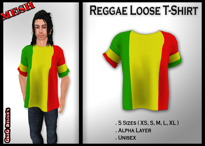 !PROMO!*GD* - Reggae Loose T-Shirt ::MESH