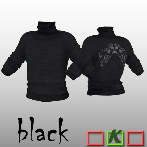 ::: EhR ::: _ Mesh _ sweater (black)