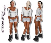::STOKED!:: Cali Diva TOO! (White) Complete Outfit