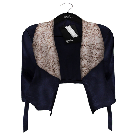 .:ryvolter:. Leather Drape Jacket - Ink
