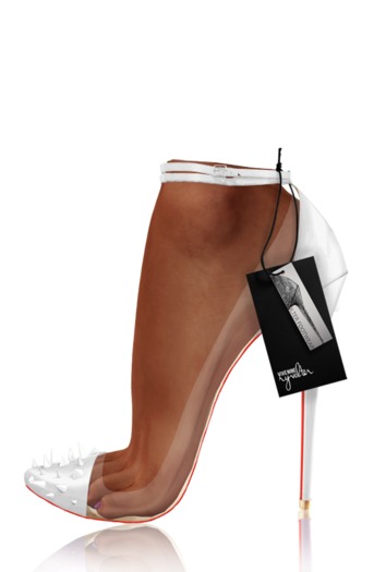 .: ryvolter :. Ulla Translucent Pumps (Spikes) - White