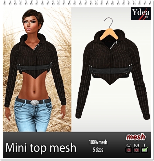 *Ydea* Mini top mesh brown