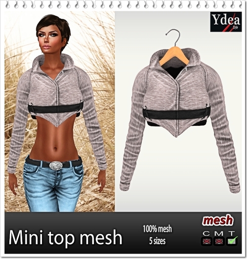 *Ydea* Mini top mesh beige