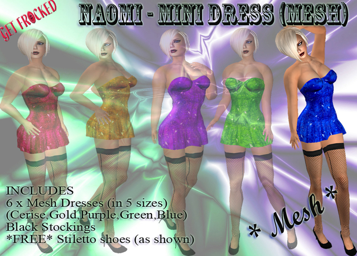 NAOMI - MESH MINI DRESS BLUE 