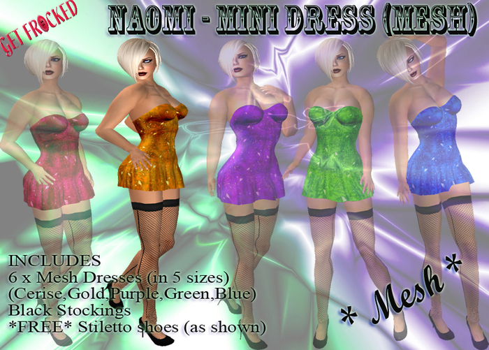 NAOMI - MESH MINI DRESS GOLD