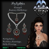 [FPI] Zylphia Set Garnet - Necklace, Earrings & Belly Piercing Jewelry set