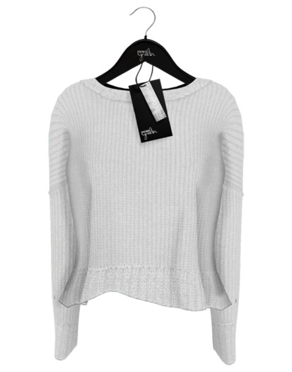 .: ryvolter :. Asymmetrical Knit Sweater - White