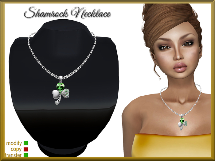 Shamrock Necklace Silver 