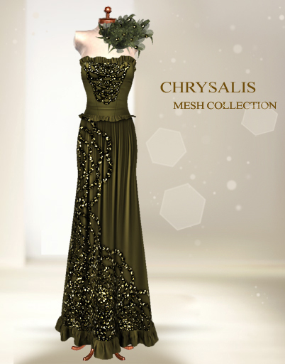 Chrysalis - Victoria mesh gown - tea