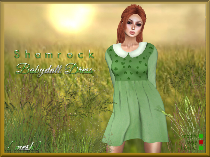Shamrock Babydoll Mesh Dress
