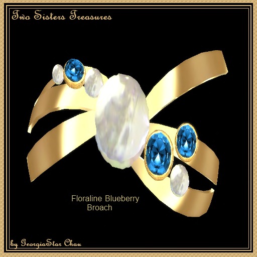 TST Floraline Blueberry Broach