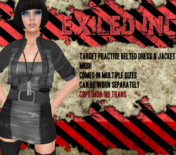 [Exiled Inc.] Target Practice Belted Dress & Jacket [MESH]